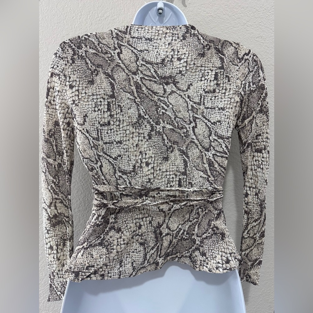 Reformation Langley Python Wrap Top Size Medium - image 4